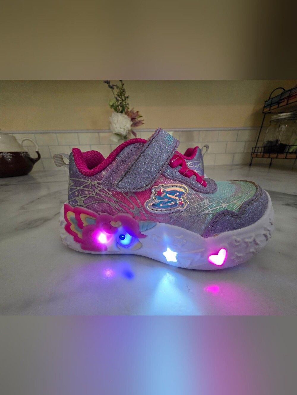 Kids Light-Up Unicorn Sketchers